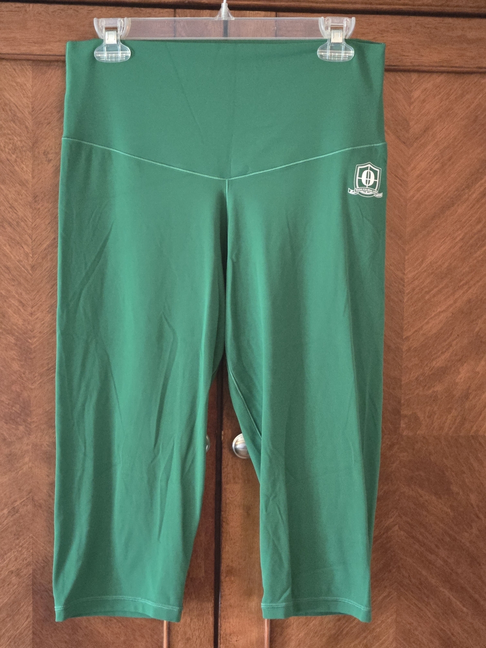 aerie Emerald Green Capri Leggings with Subtle Logo
